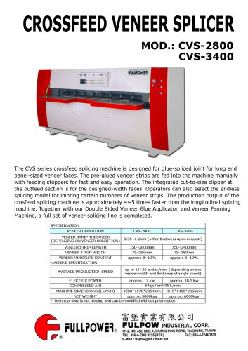 CROSSFEED VENEER SPLICER