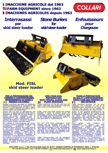 Stone Buriers for skid steer loader