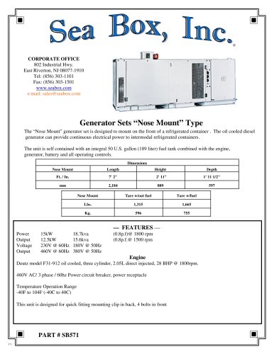 Nose Mount Generator Set