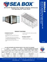 SB894.6 20’ X 8’ 6” Standard Dry Freight Container, All Access Full Opening, No Tween Deck