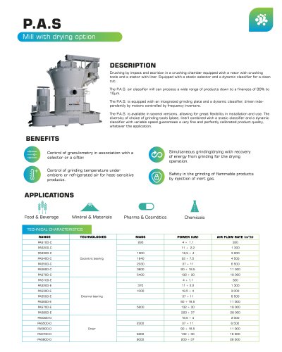 PAS - grinding & drying mill