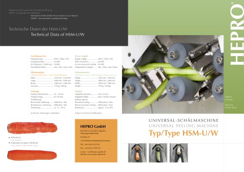 Typ/Type HSM-U/W