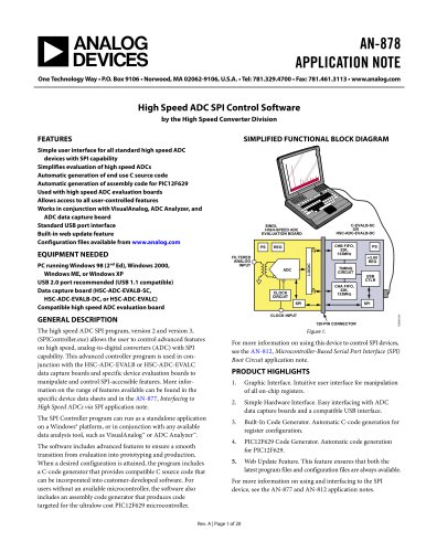 High Speed ADC SPI Control Software