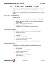 CB LCS-250E LEVEL CONTROL SYSTEM