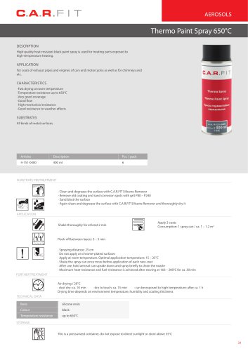 Thermo Paint Spray 650&deg;C