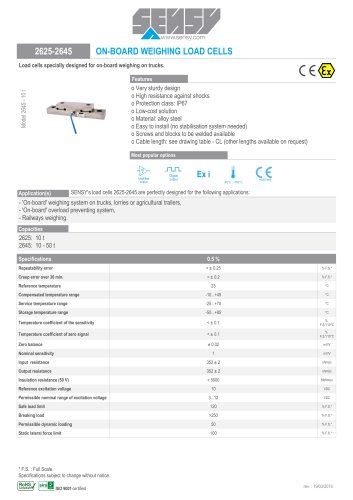 2625-2645 : ON BOARD WEIGHING LOAD CELLS