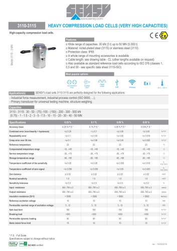 3110-3115 : HEAVY COMPRESSION LOAD CELLS