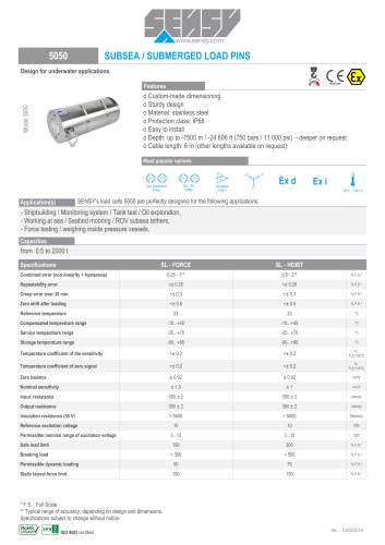 5050 : SUBSEA / SUBMERGED LOAD PINS