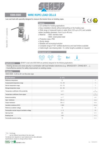 5500-5505 : WIRE ROPE LOAD CELLS