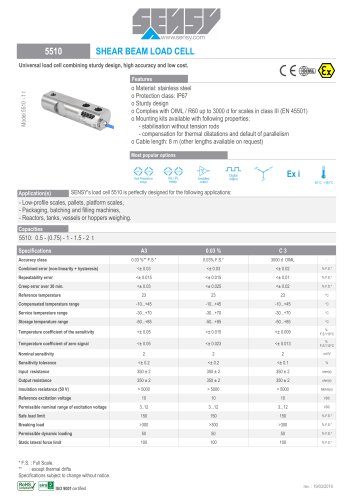 5510 : SHEAR BEAM LOAD CELL