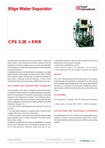 CPS 3.2E + EMB Bilge Water Separator