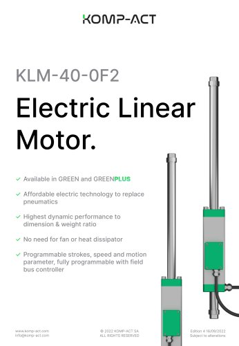 Linear Actuator Datasheet | KLM-40-0F2