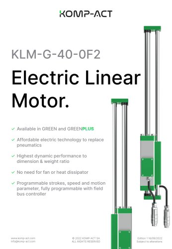 Linear Actuator Datasheet | KLM-G-40-0F2