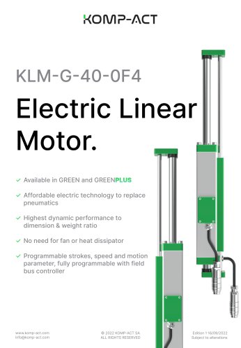 Linear Actuator Datasheet | KLM-G-40-0F4