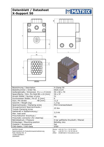 X-SUPPORT 50 Datasheet