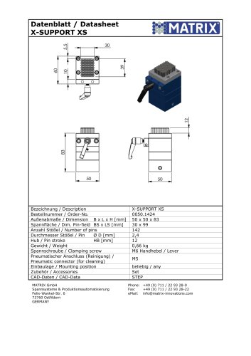 X-SUPPORT XS Datasheet