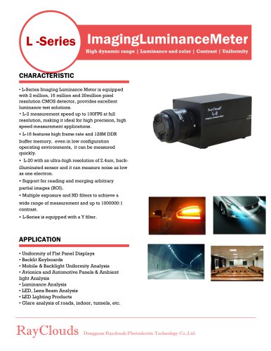 L-SERIES Imaging Luminance Meter