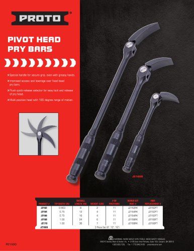 Proto Pivot Head Pry Bars