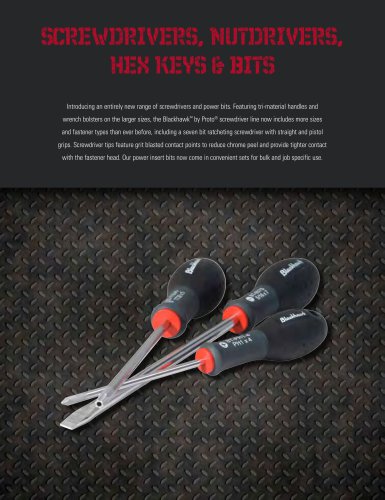 screwdrivers, nutdrivers, hex keys & bits