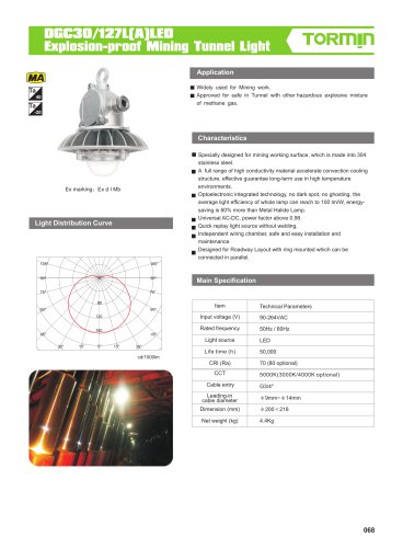 DGC30/127L(A)LED Explosion-proof Mining Tunnel Lightv