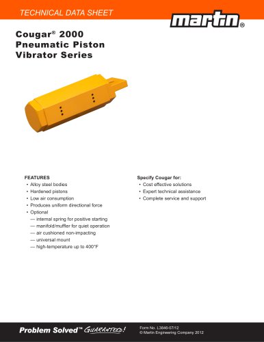 Cougar® 2000 Series Piston Vibrators