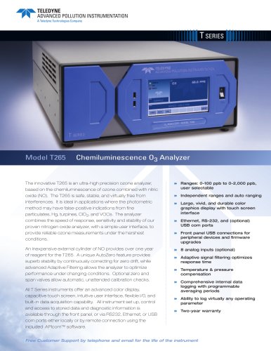 Analyzers for Oxygen Compounds T265