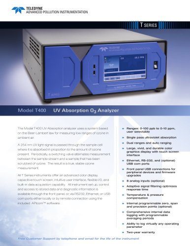 Analyzers for Oxygen Compounds T400