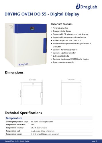 Drying Oven DO 55 - Digital Display