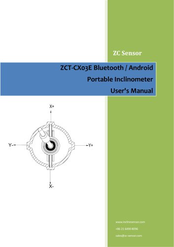 ZCT-CX03E-XP230 Bluetooth inclinometer user mannual