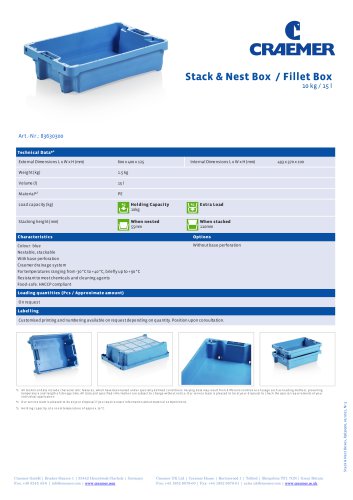 Stack & Nest Box / Fillet Box