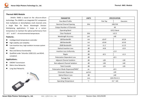 Thermal AWG Module