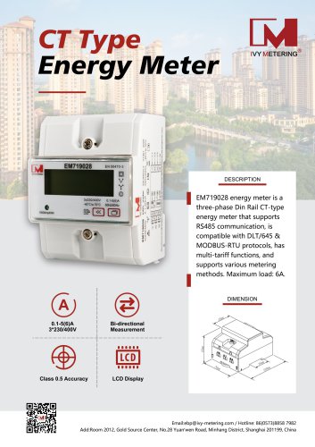IVY CT Type Energy Meter EM719028