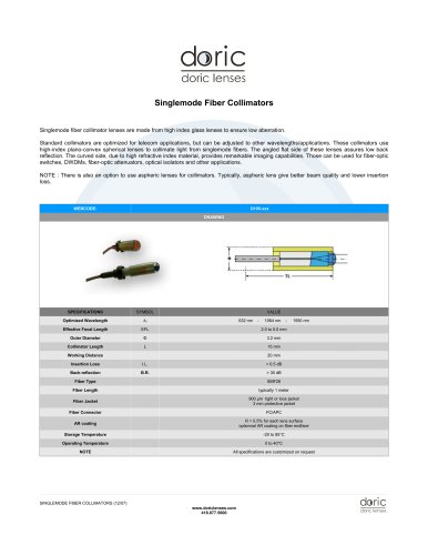 Singlemode Fiber Collimators