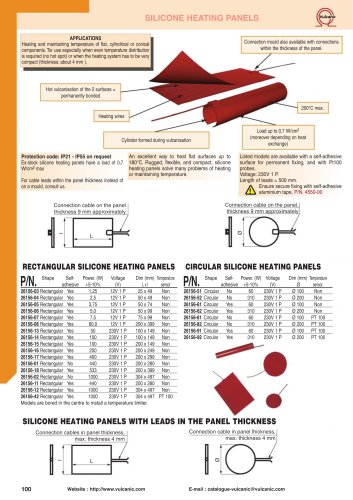 SILICONE HEATING PANELS