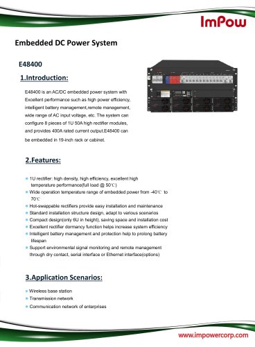 Embedded DC Power System E48400