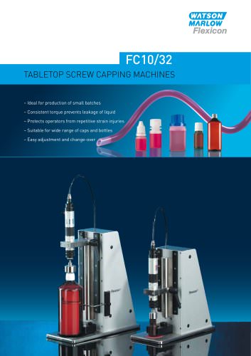 Flexicon FC10/32 tabletop screw capping system