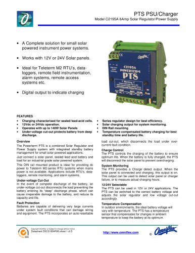 Model C2195A PTS Powerterm Solar Regulator