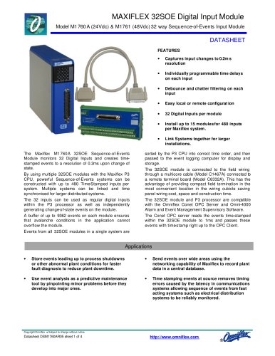 Model M1761A Maxiflex 32SOE Module (30-60Vdc)