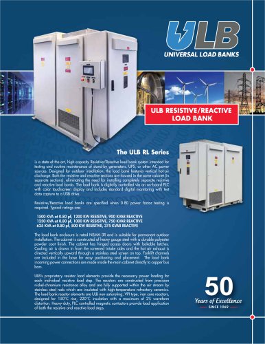 ULB RESISTIVE/REACTIVE LOAD BANK