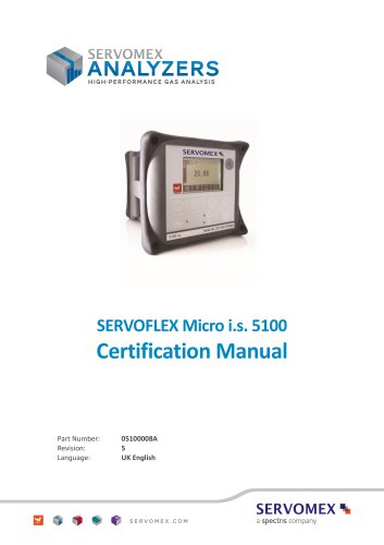 SERVOFLEX Micro i.s. 5100 Certification Manual 05100008A_5