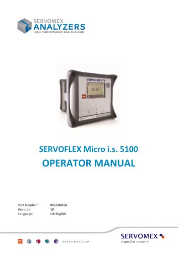 SERVOFLEX Micro i.s. 5100 Operator Manual 05110001A_10