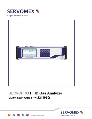 SERVOPRO HFID Quick Start Guide PN 221196Q Rev 1