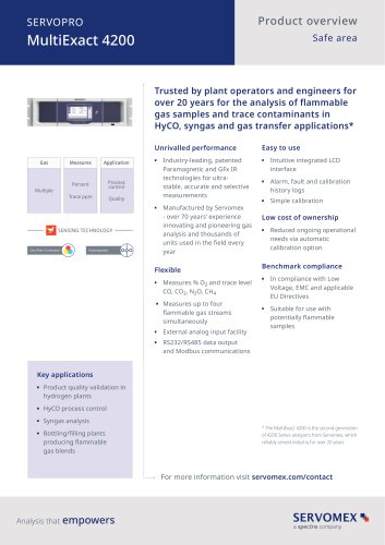 SERVOPRO MultiExact 4200 Product Brochure