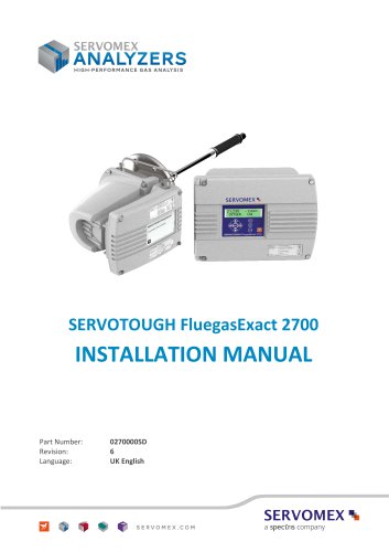 SERVOTOUGH FluegasExact 2700 Installation Manual 02700005D_6