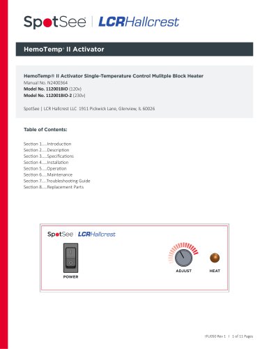 HemoTemp&reg;  II Activator