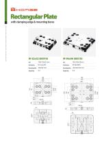 Rectangular Plate with clamping edge& mounting bores