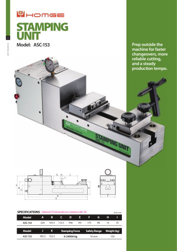 STAMPING UNIT (ASC-153) for Self-Centerting Vises