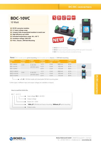 BDCD-10VC SERIES