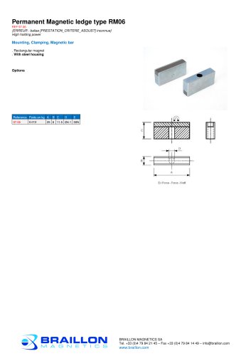 Permanent Magnetic ledge type RM06