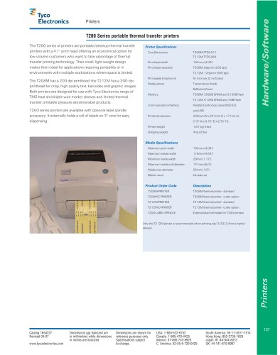 Portable thermal transfer printers